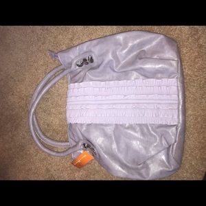 Large Lavender Purse with Satin Interior